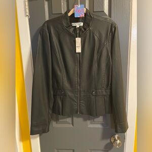 Faux leather jacket